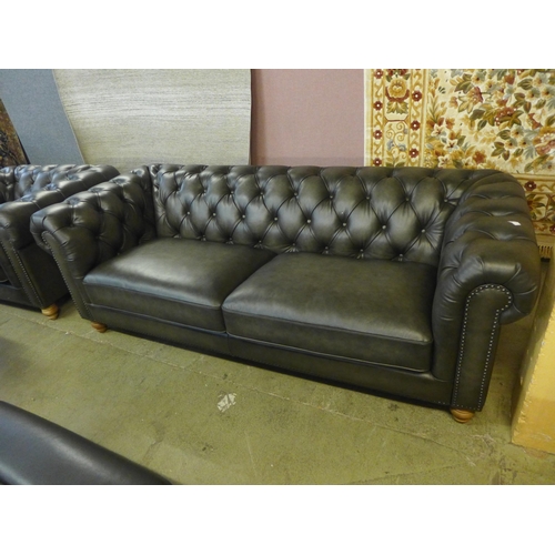 1508 - Allington Three Seater Grey Leather Sofa (model:- 5858LS), original RRP £1666.66 + VAT (4193-8)