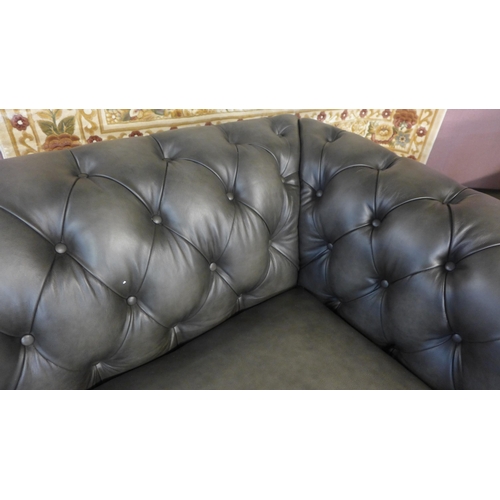 1508 - Allington Three Seater Grey Leather Sofa (model:- 5858LS), original RRP £1666.66 + VAT (4193-8)