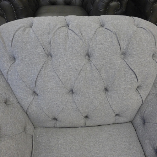 1514 - Bordeaux Grey Fabric Button Back 'Mushroom' Chair, original RRP £583.33 + VAT * This lot is subject ... 