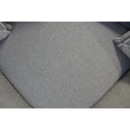 1528 - A grey hopsack corner sofa