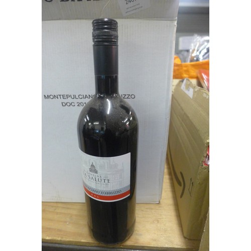 2405 - A case of 6 x 1 litre bottles of Montepulciano D'abruzzo red wine