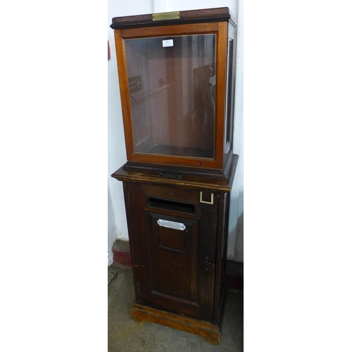 101 - An early 20th Century mahogany Post Office cabinet