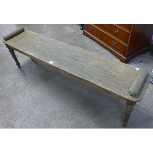 104 - A Victorian oak window seat