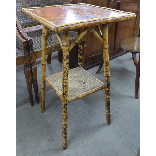 114 - A Victorian bamboo occasional table