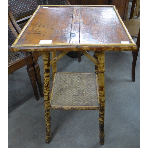 114 - A Victorian bamboo occasional table