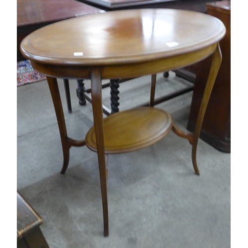 116 - An Edward VII mahogany oval inlaid occasional table