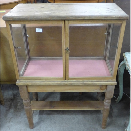 120 - A Victorian pine display cabinet