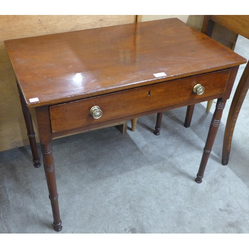 124 - A George IV mahogany single drawer side table