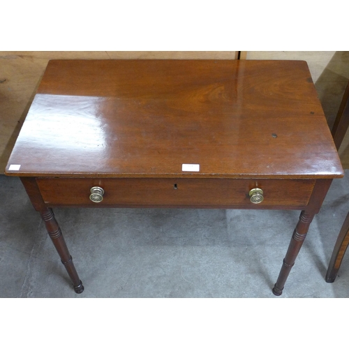 124 - A George IV mahogany single drawer side table