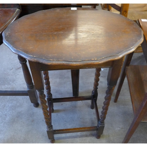 132 - Three oak occasional tables