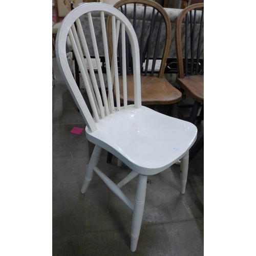 149 - Five Victorian elm and beech kitchen chairs