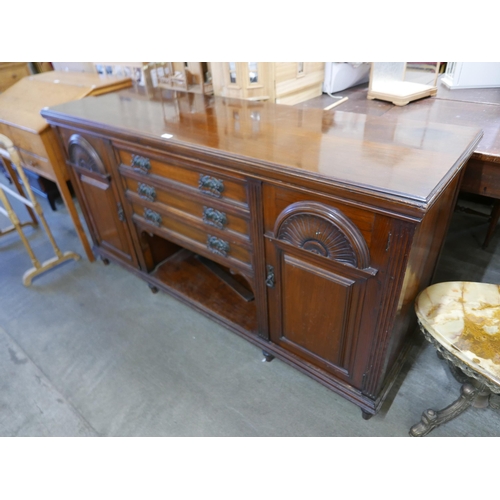 171 - A Victorian carved walnut sideboard