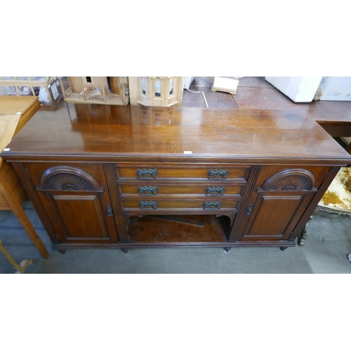 171 - A Victorian carved walnut sideboard