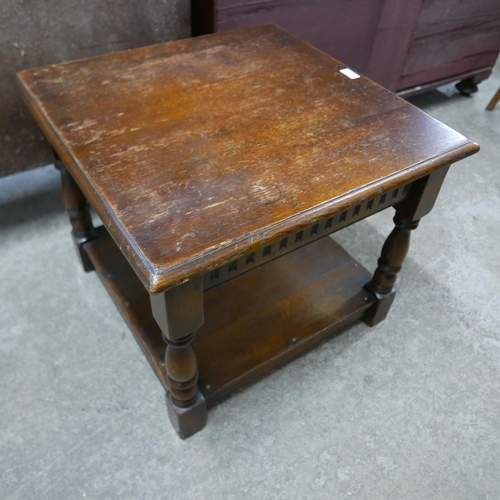 178 - A square oak coffee table