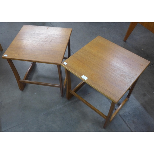 2 - A pair of teak occasional tables