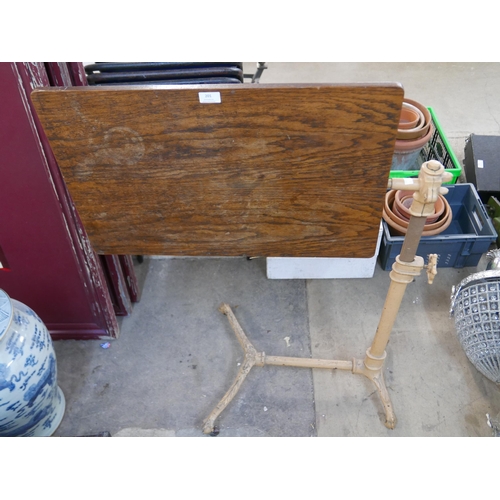 201 - A Victorian invalid table, stamped J. Foot and Son