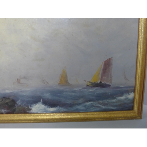 214 - E. Chester (late19th/early 20th Century), pair of seascapes, oil on board, framed