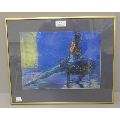 217 - Georgina Boyd-Smith, Dancing Class, mixed media, framed