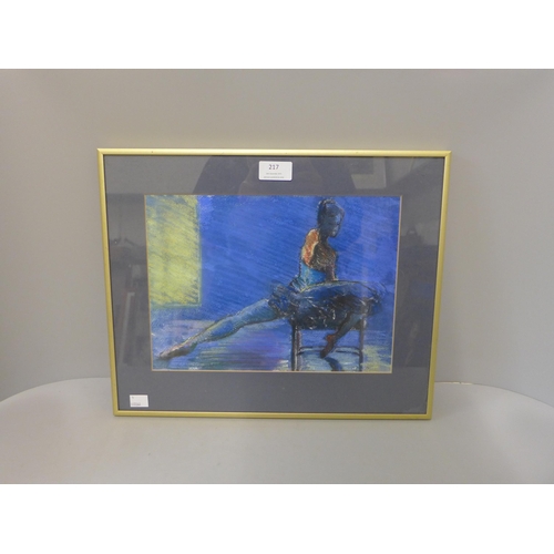 217 - Georgina Boyd-Smith, Dancing Class, mixed media, framed