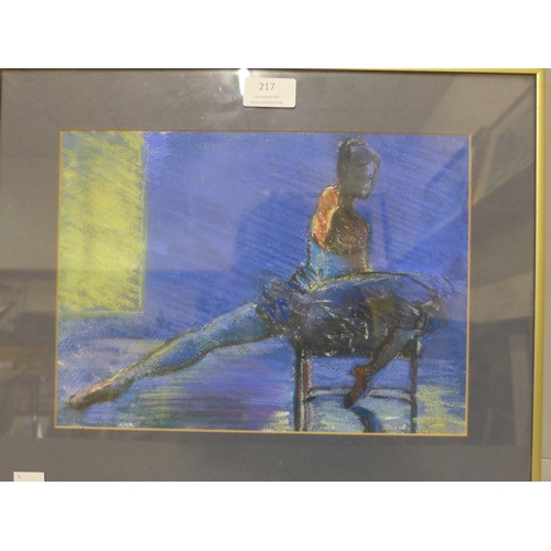 217 - Georgina Boyd-Smith, Dancing Class, mixed media, framed