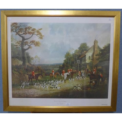 220 - A Dean Wolstenholme print, The Essex Hunt Near Epping, framed