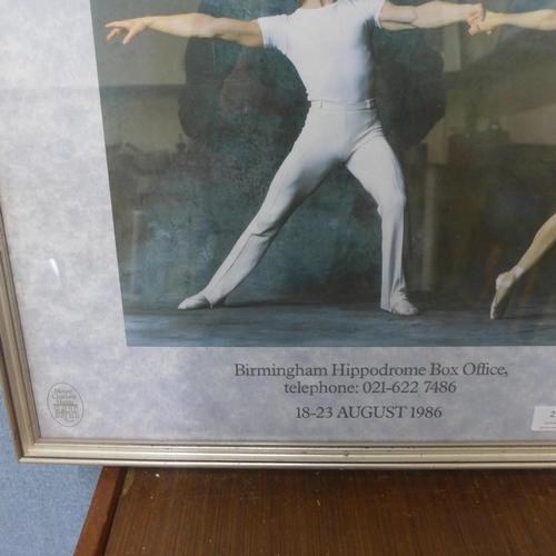 221 - A Birmingham Hippodrome Bolshoi Ballet print, framed