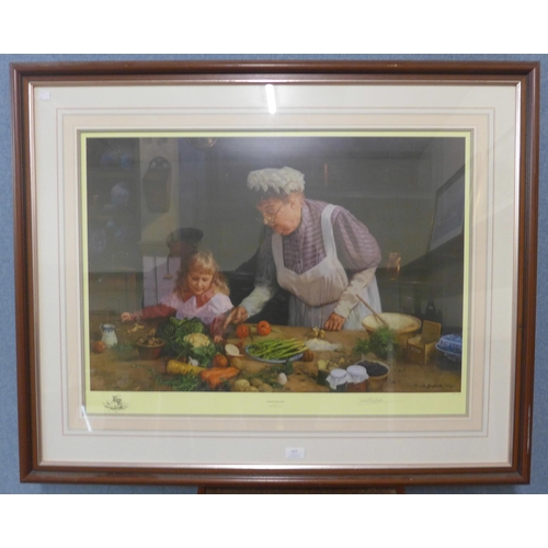 223 - A signed limited edition David Shepherd print, Granny's Kitchen, framed