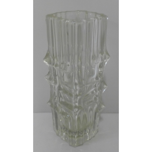 236 - A 1960s clear glass vase, Sklo Union