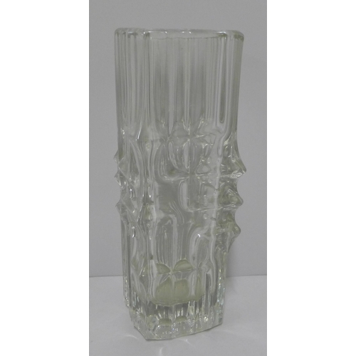 236 - A 1960s clear glass vase, Sklo Union