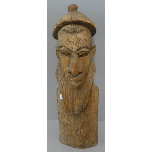 245 - A carved wooden figure, possibly Moorish