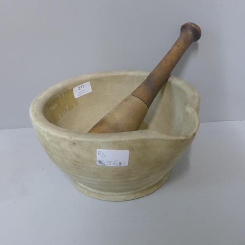 247 - A vintage pestle and mortar