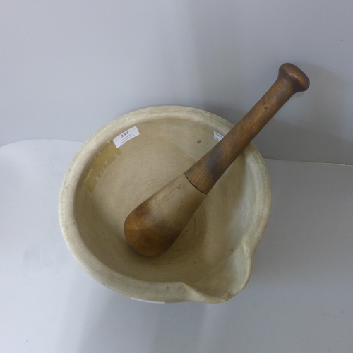 247 - A vintage pestle and mortar