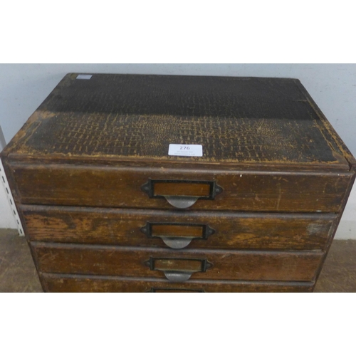 276 - A vintage pine table top chest