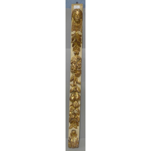 278 - A cream and parcel gilt pilaster