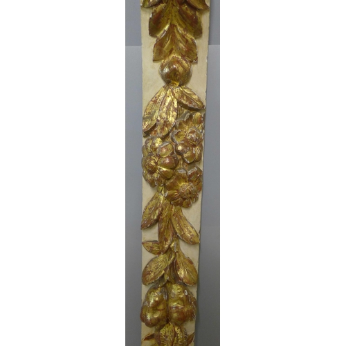 278 - A cream and parcel gilt pilaster