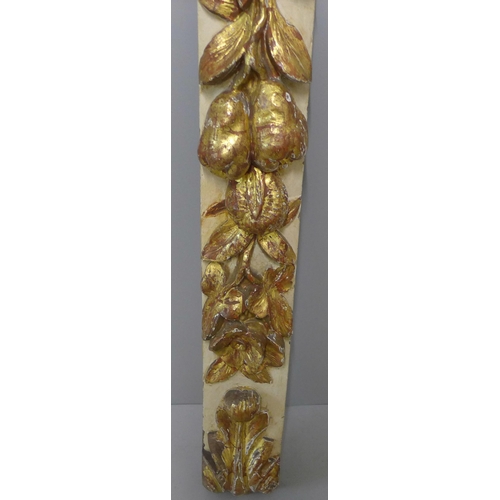 278 - A cream and parcel gilt pilaster