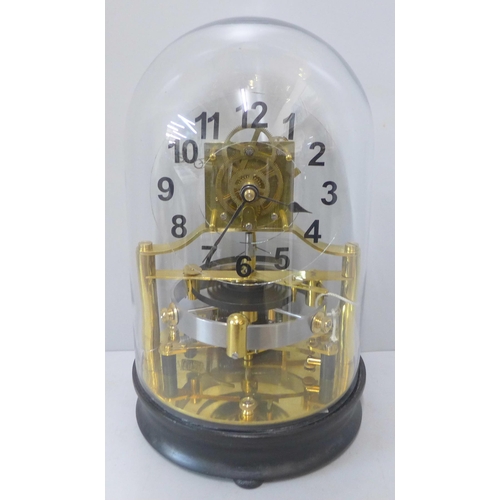 281 - A Great Balance Wheel Clock, electro magnetic, Hipp Toggel movement, 35cm x 21cm