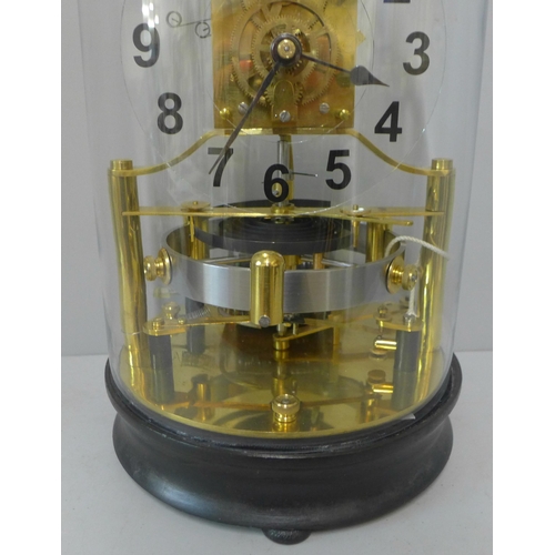 281 - A Great Balance Wheel Clock, electro magnetic, Hipp Toggel movement, 35cm x 21cm