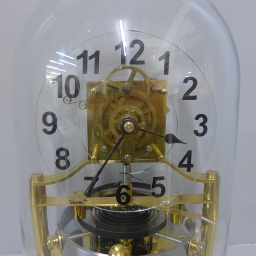 281 - A Great Balance Wheel Clock, electro magnetic, Hipp Toggel movement, 35cm x 21cm