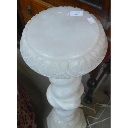 292 - A French onyx barleytwist jardiniere stand