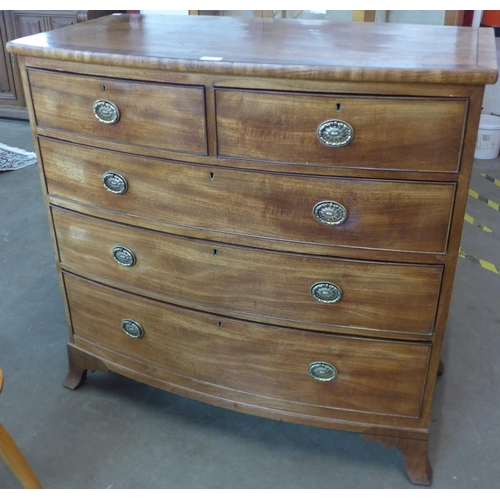 58 - A Victorian mahogany bowfront chest of drawers