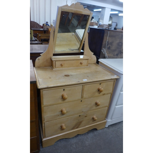 71 - A Victorian pine dressing chest