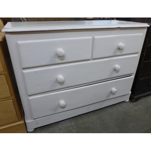 72 - A Victorian painted pine chest of drawers