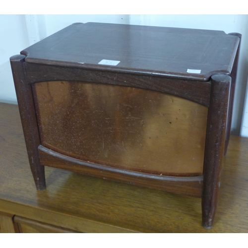 8A - A teak and copper coal box