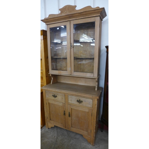 96 - A Victorian pine kitchen dresser