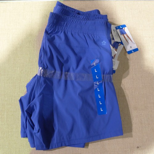 Five pairs of women's blue Tuff Athletics shorts - size L * this