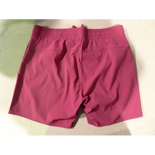 3036 - Five pairs of women's cherry pink Tuff Athletics shorts - mixed size * this lot is subject to VAT