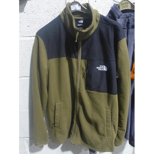 3367 - Three men's zip up fleeces - Two Berghaus, sizes XXL & M and The North Face, size XL *This lot is su... 