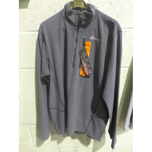 3367 - Three men's zip up fleeces - Two Berghaus, sizes XXL & M and The North Face, size XL *This lot is su... 