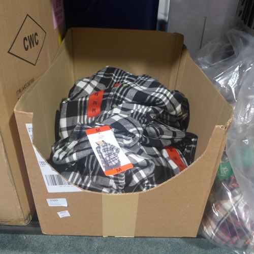 3380 - Quantity of ladies Jach's black checked shirts, mixed sizes *This lot is subject to VAT